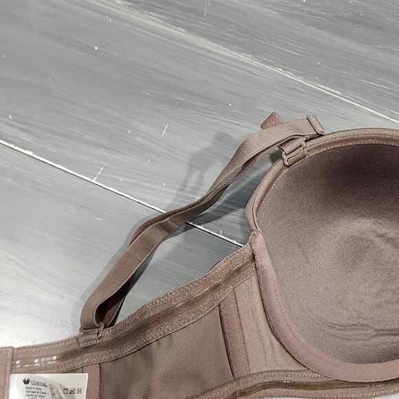 Wacoal Bra 36D Red Carpet Full Figure Underwire Strapless Bra 854119 Cocoa - Picture 8 of 8